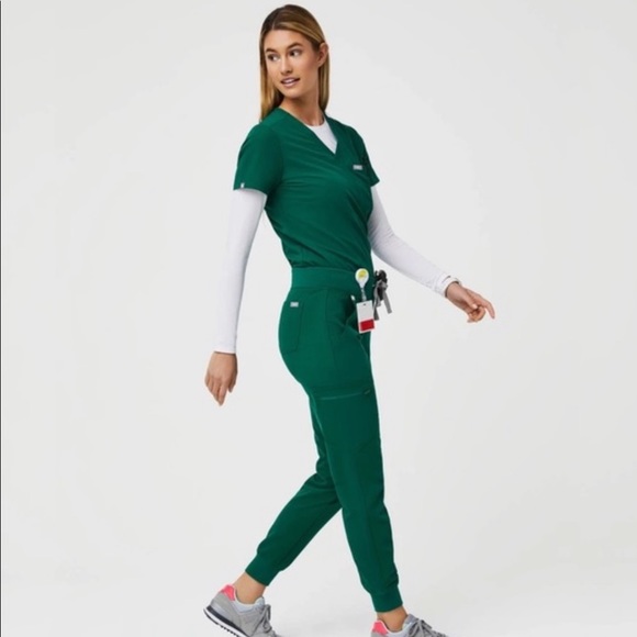 Figs Scrubs Set Hunter Green Zamora 